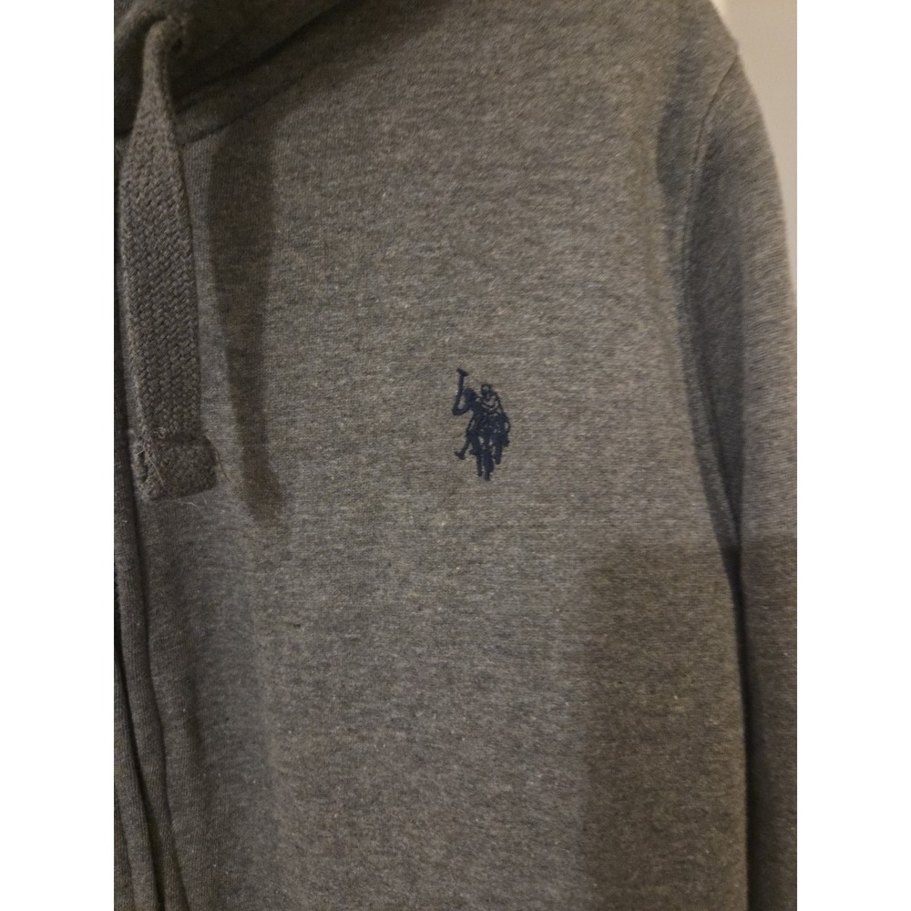 US Polo Assn Mens Size Small Full Zip Up Gray Jacket Fleece Lined - Picture 2 of 6